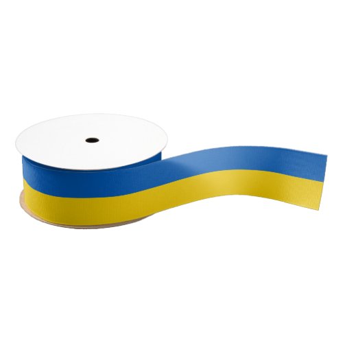 Patriotic Flag Of Ukraine Grosgrain Ribbon
