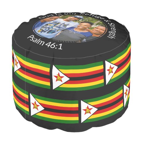 Patriotic  FLAG OF ZIMBABWE Custom  Zimbabwean Pouf