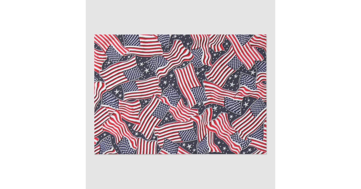 Patriotic flag pattern tissue paper | Zazzle