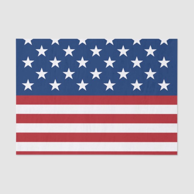 Patriotic flag patternparty tissue paper (Front)