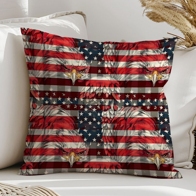 Patriotic Flag Pillow Eagle Pride for the Sofa (Patriotic Flag Pillow Eagle Pride for the Sofa)
