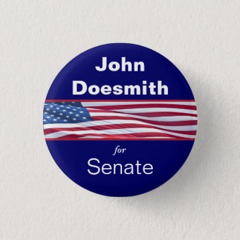 Patriotic Flag Political Campaign Buttons by campaigncentral at Zazzle