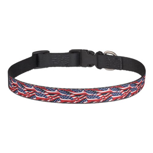 Patriotic Flag Print Dog Collar 