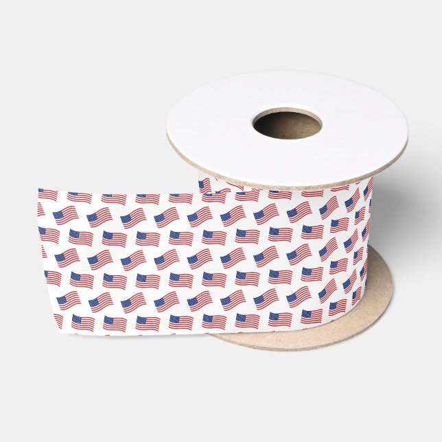 Patriotic Flag Satin Ribbon (Spool)