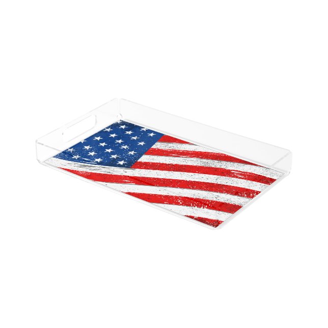 Patriotic Flag Serving Tray (Angled)