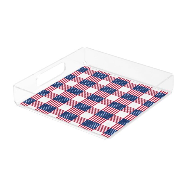 Patriotic Flag Serving Tray (Angled)