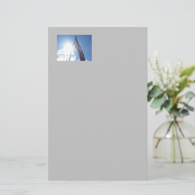 Patriotic Flag Stationery (Standing Front)