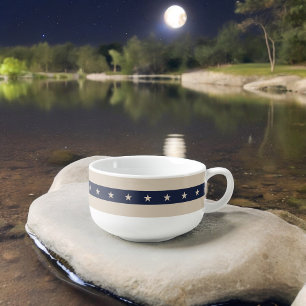 Patriotic Flag Style Stripes Soup Mug