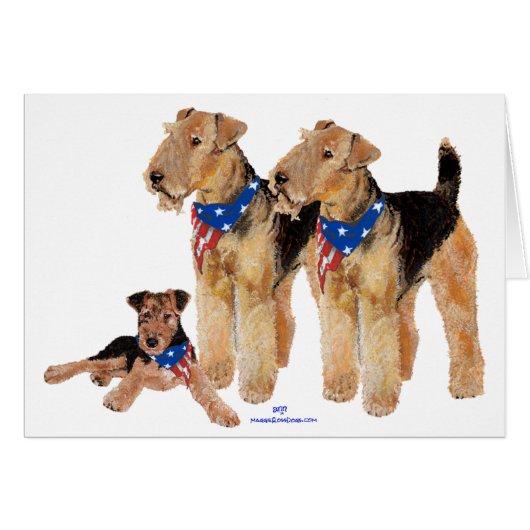 Patriotic Flag Trio Cards (Front Horizontal)