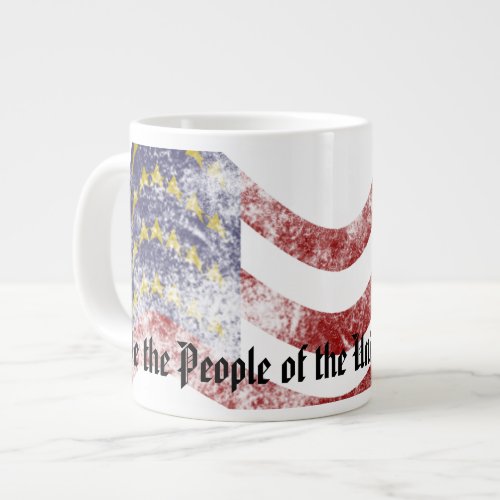 Patriotic Flag We the People Large Coffee Mug