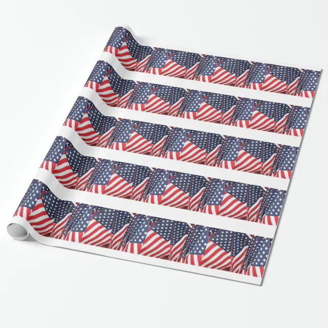 Patriotic Flag Wrapping Paper | Zazzle