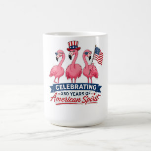 Patriotic Flamingo 250 Years American Spirit 2026 Coffee Mug