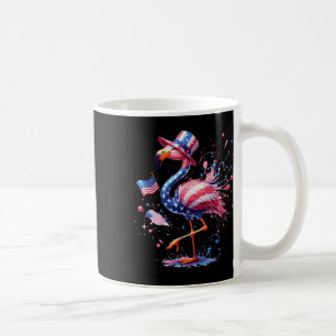 Patriotic Flamingo American Flag Usa 4th Of July A Coffee Mug