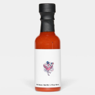 Patriotic Flamingo Fireworks Vector Design_1 Hot Sauces