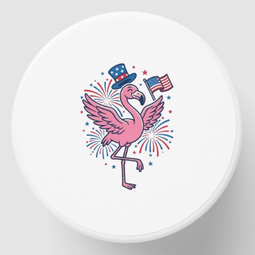 Patriotic Flamingo Fireworks Vector Design_1 Mini Candle Favors