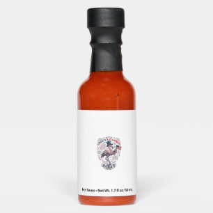 Patriotic Flamingo Vintage Engraving Shirt Design_ Hot Sauces