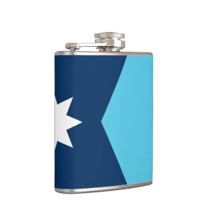 Patriotic flask with Flag of Minnesota, USA