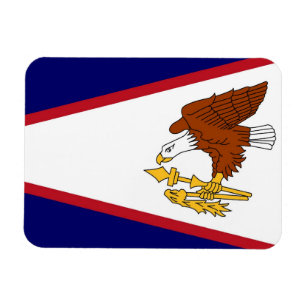 Patriotic flexible magnet with American Samoa flag