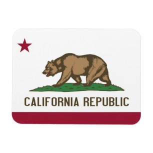 Patriotic flexible magnet with California flag