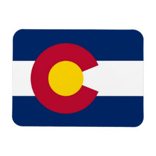 Patriotic flexible magnet with Colorado flag, USA