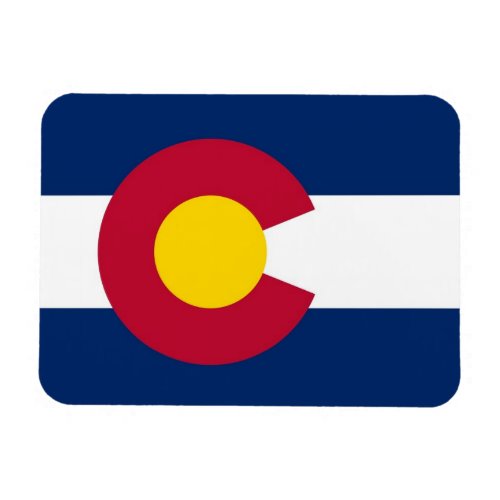 Patriotic flexible magnet with Colorado flag USA