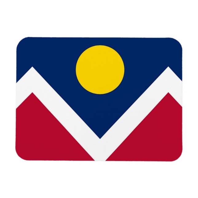 Patriotic flexible magnet with Denver City flag (Horizontal)
