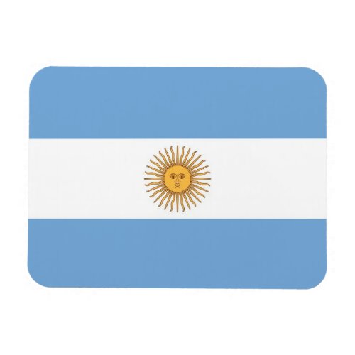 Patriotic flexible magnet with flag of Argentina