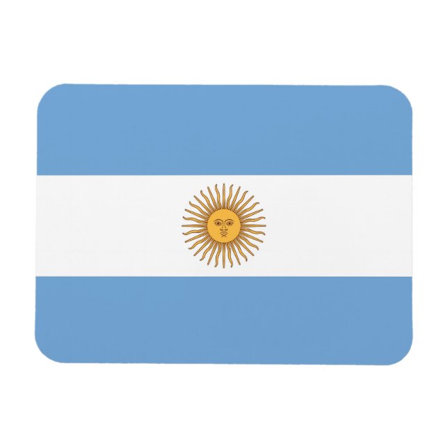 Patriotic flexible magnet with flag of Argentina (Horizontal)