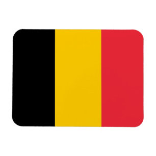 Patriotic flexible magnet with flag of Belgium