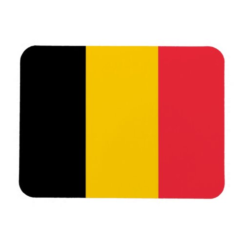 Patriotic flexible magnet with flag of Belgium