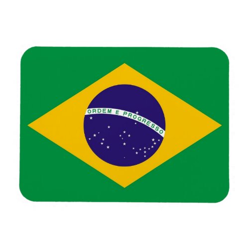 Patriotic flexible magnet with flag of Brazil