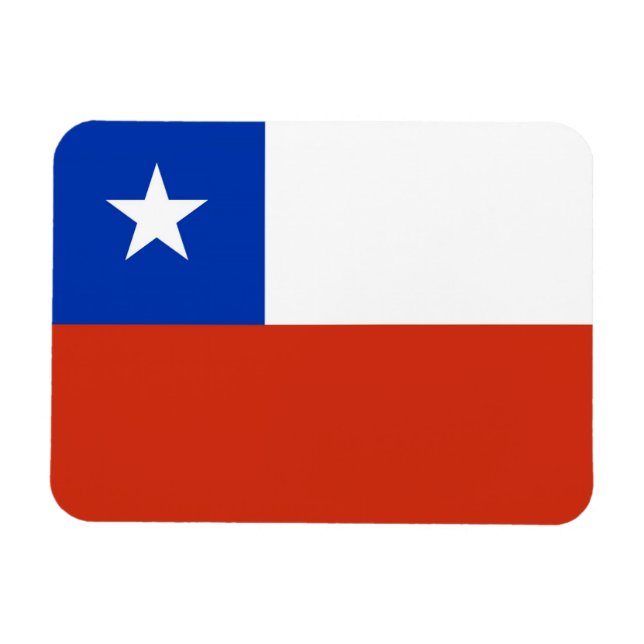 Patriotic flexible magnet with flag of Chile (Horizontal)