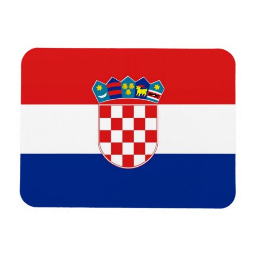 Patriotic flexible magnet with flag of Croatia