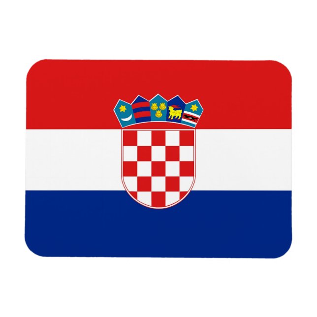Patriotic flexible magnet with flag of Croatia (Horizontal)