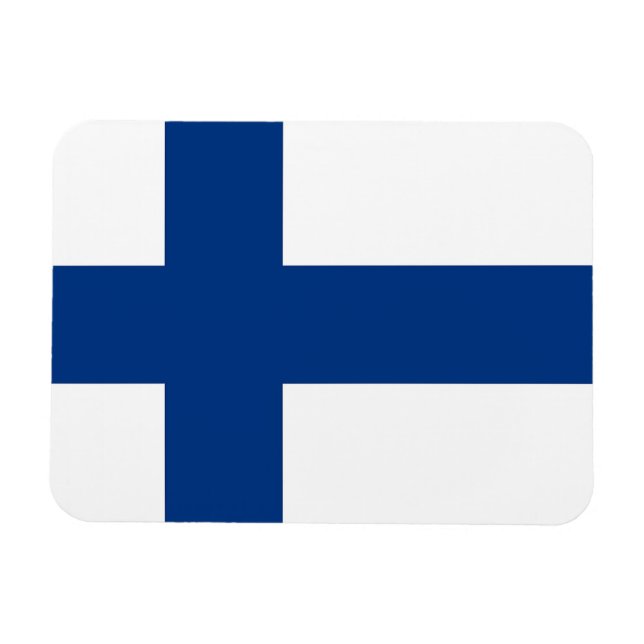 Patriotic flexible magnet with flag of Finland (Horizontal)