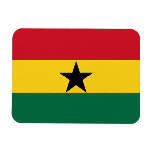 Patriotic flexible magnet with flag of Ghana