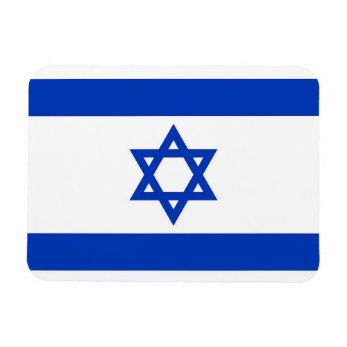 Patriotic flexible magnet with flag of Israel