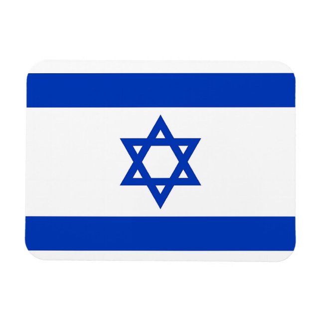Patriotic flexible magnet with flag of Israel (Horizontal)