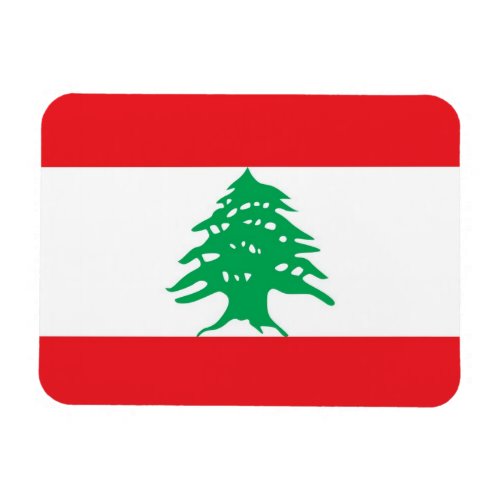 Patriotic flexible magnet with flag of Lebanon