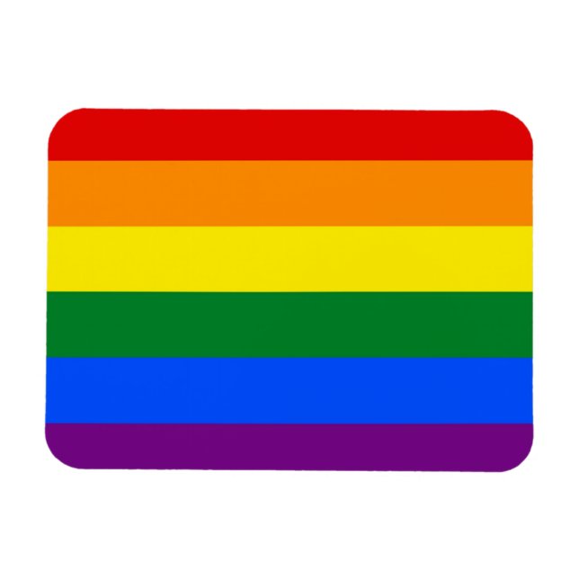 Patriotic flexible magnet with flag of LGBT (Horizontal)