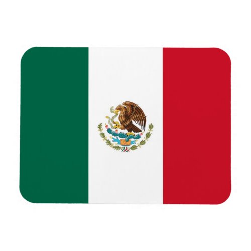 Patriotic flexible magnet with flag of Mexico