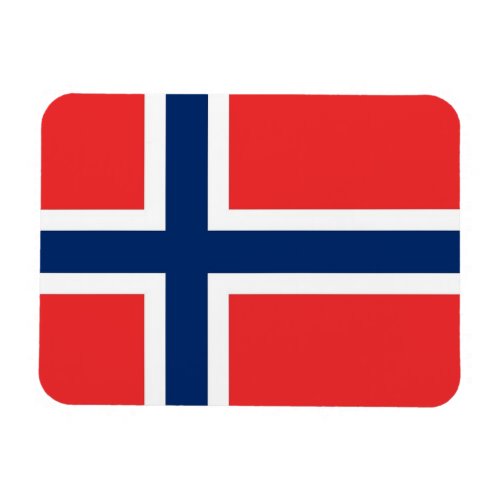 Patriotic flexible magnet with flag of Norway