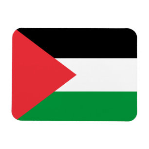 Patriotic flexible magnet with flag of Palestine