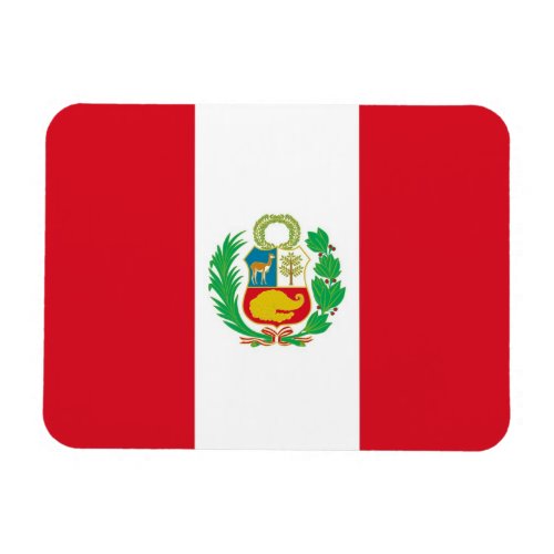 Patriotic flexible magnet with flag of Peru