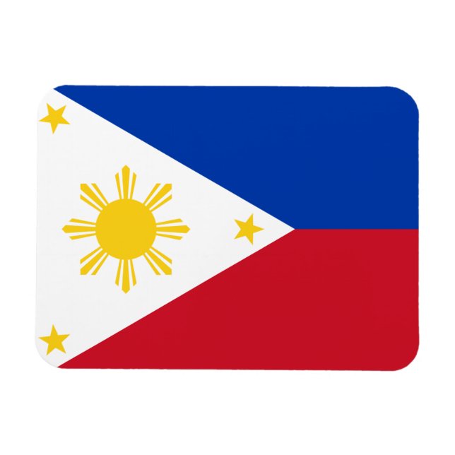 Patriotic flexible magnet with flag of Philippines (Horizontal)