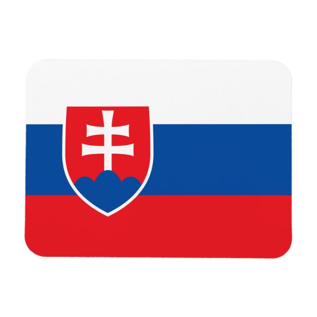 Patriotic flexible magnet with flag of Slovakia (Horizontal)