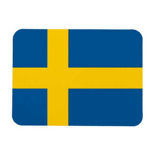 Patriotic flexible magnet with flag of Sweden