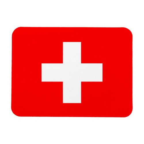 Patriotic flexible magnet with flag of Switzerland