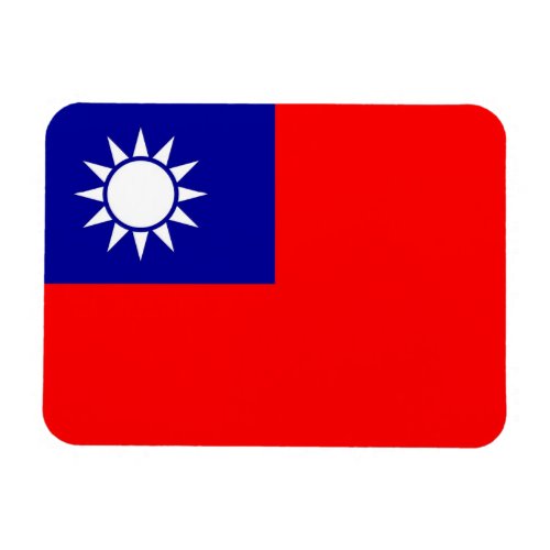 Patriotic flexible magnet with flag of Taiwan
