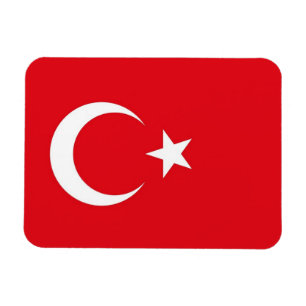 Patriotic flexible magnet with flag of Turkey